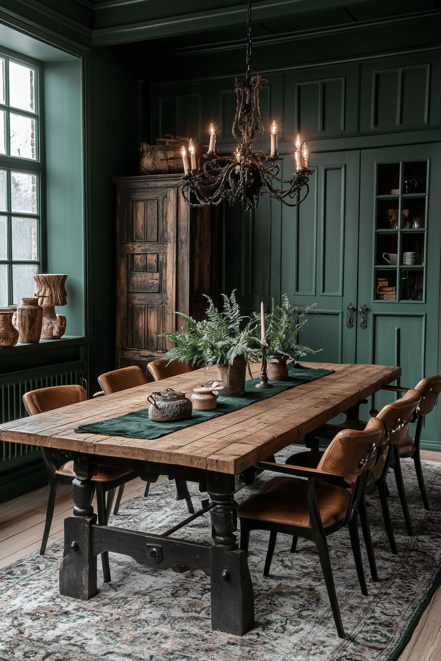 moody dining room
