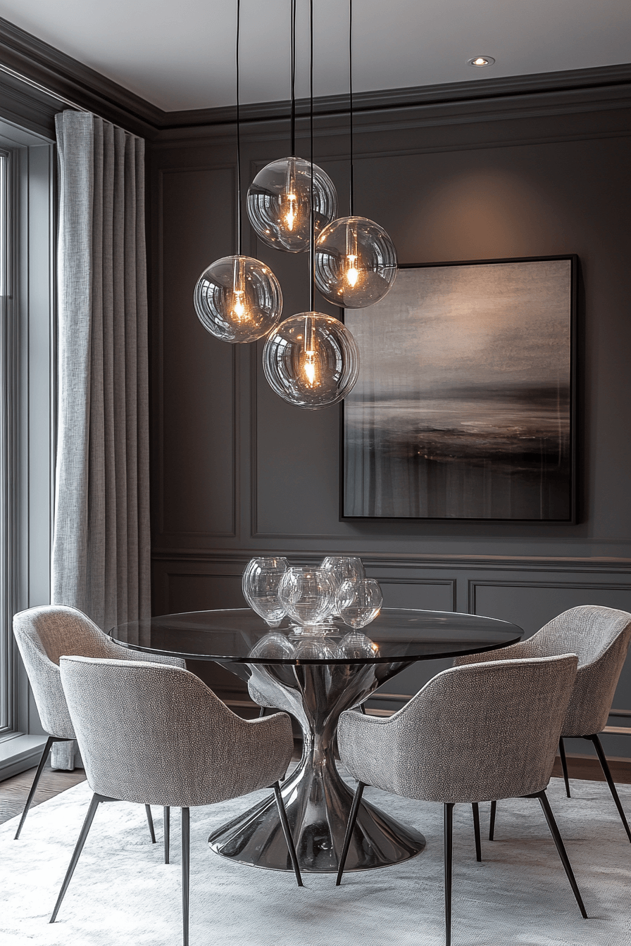 moody dining room
