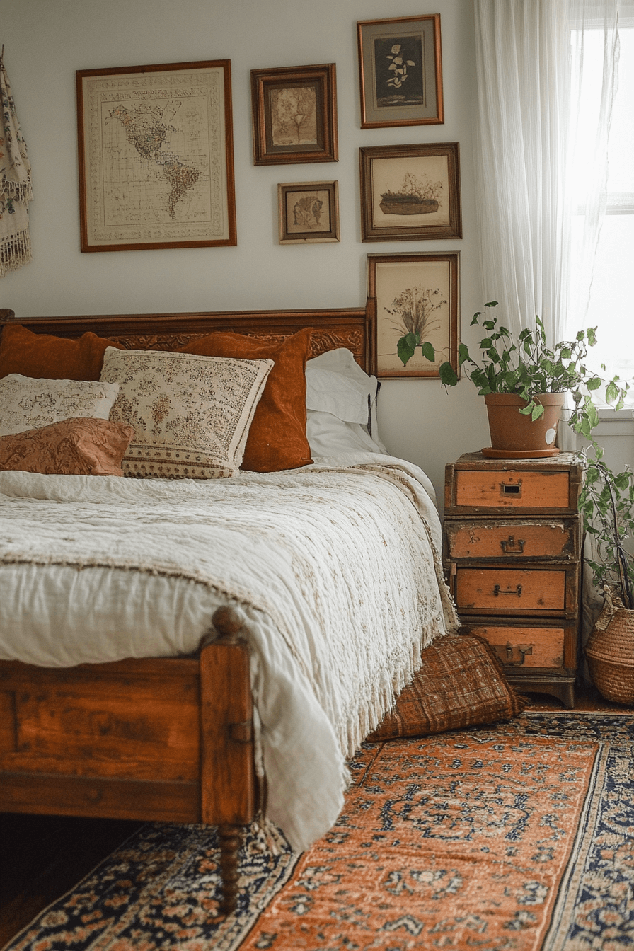 boho vintage bedroom