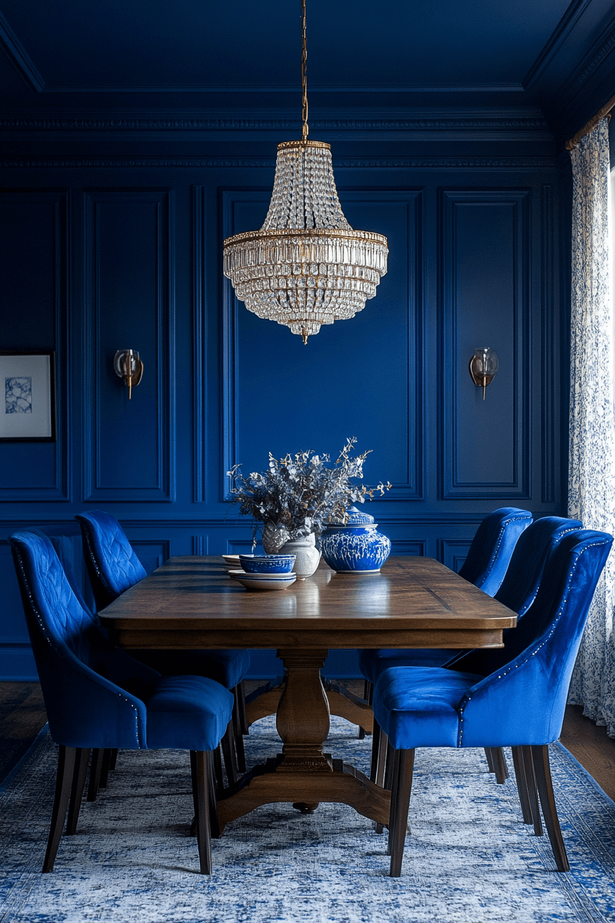 moody dining room