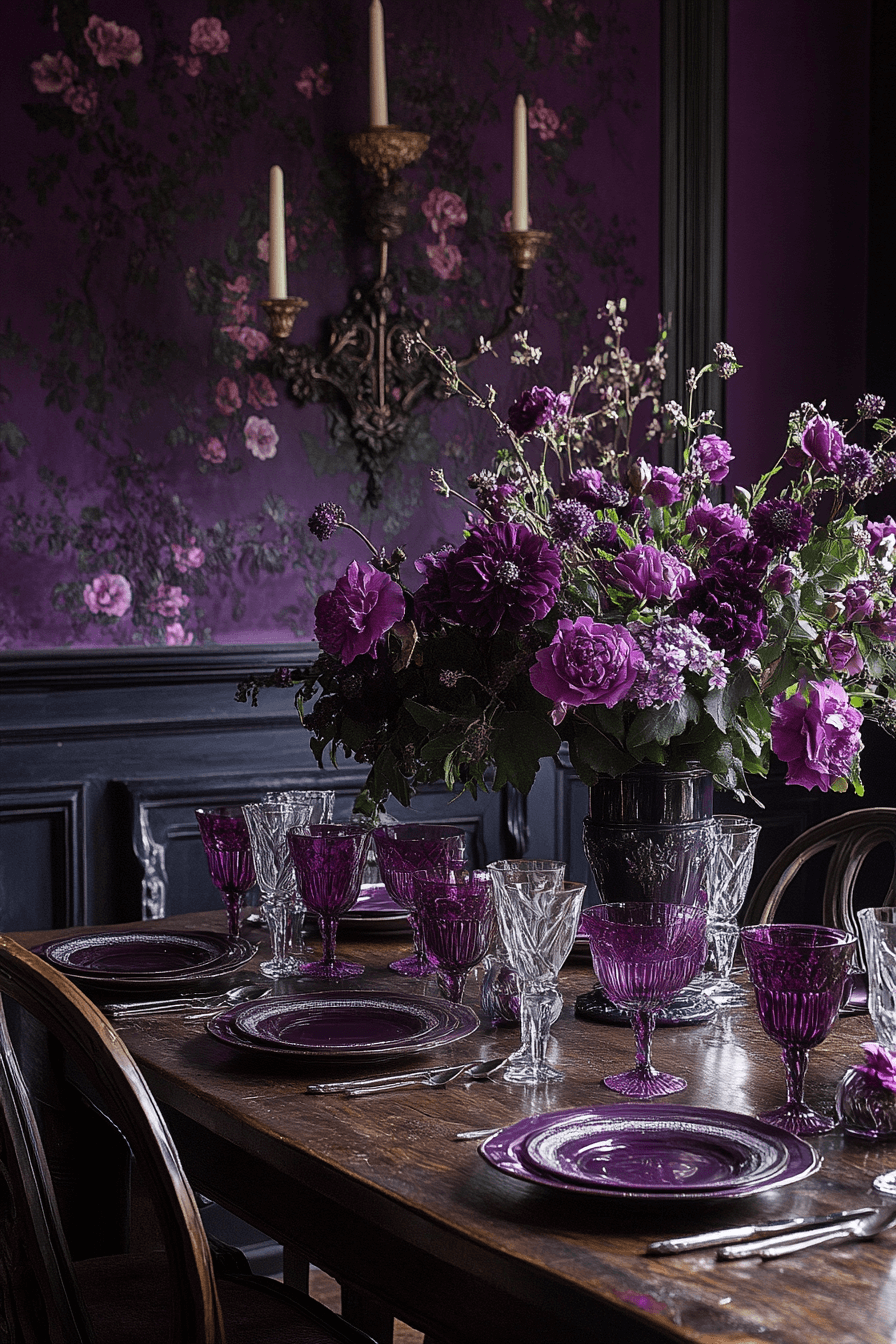 moody dining room