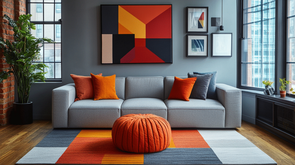 Grey couch aesthetic