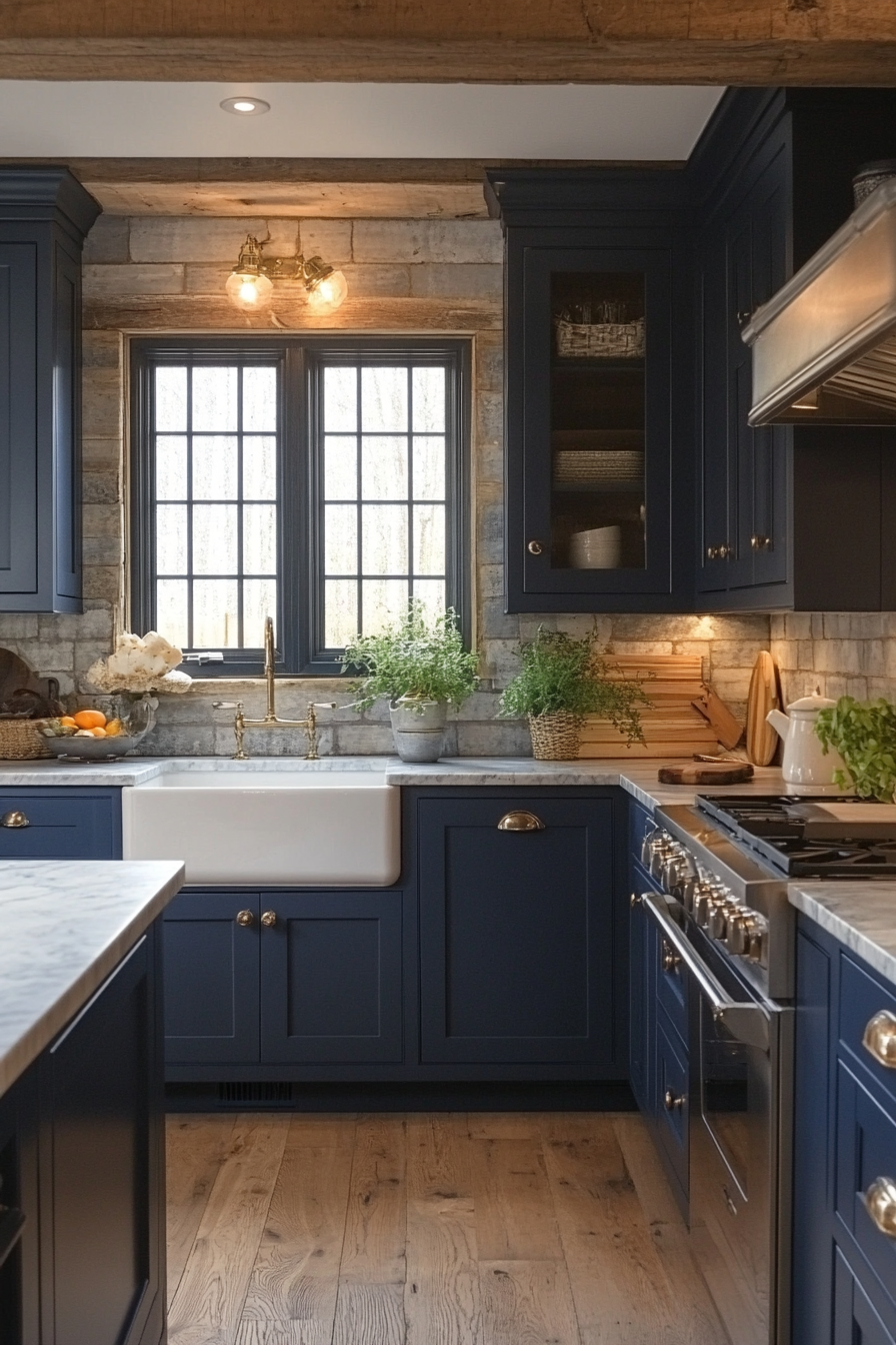 moody farmhouse kitchen