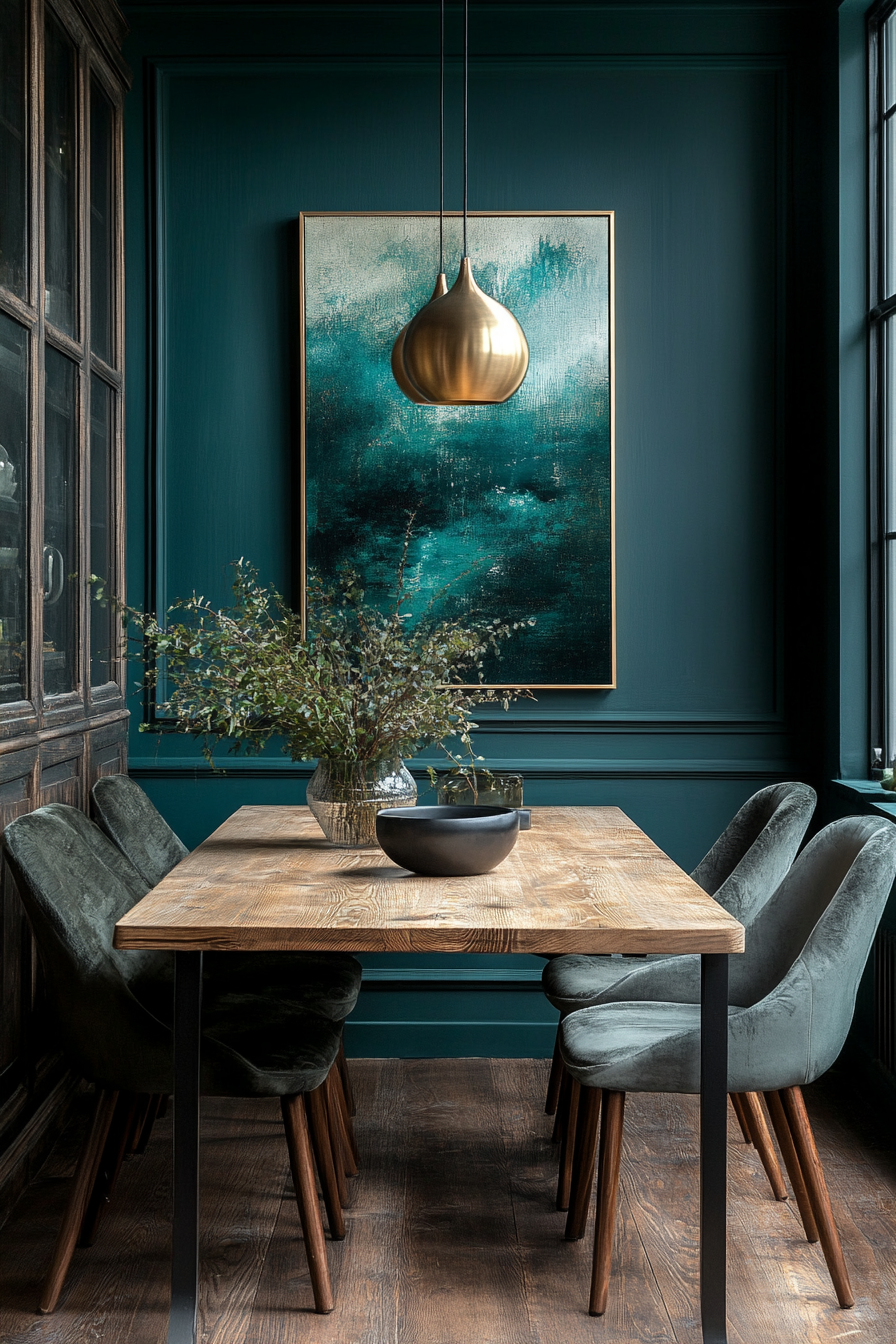 moody dining room