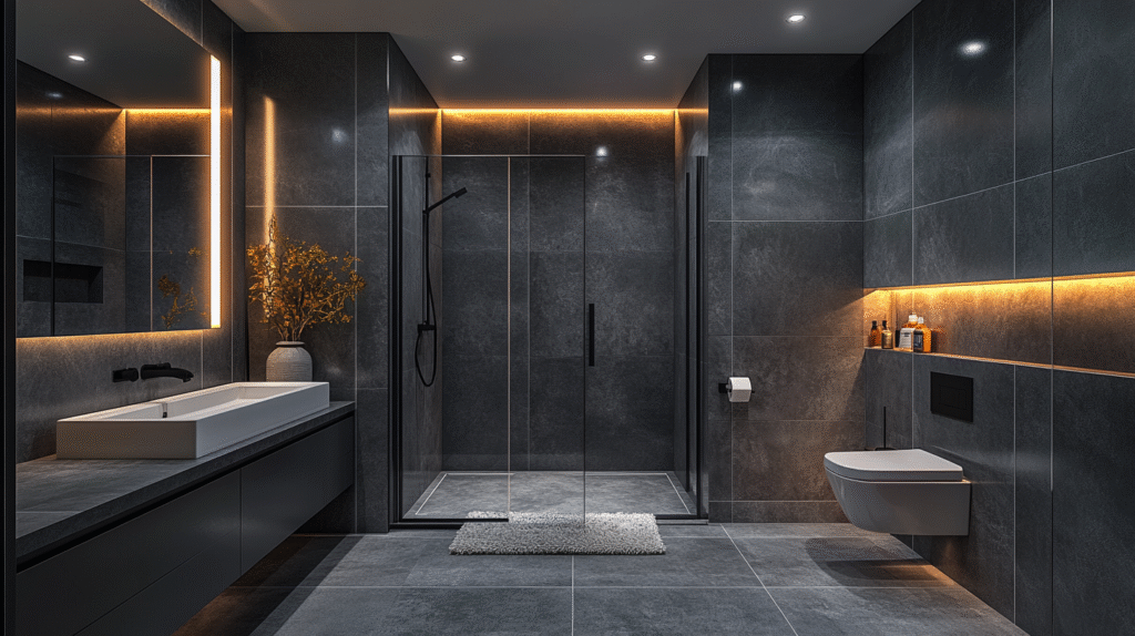 moody bathroom