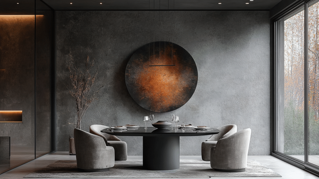 moody dining room