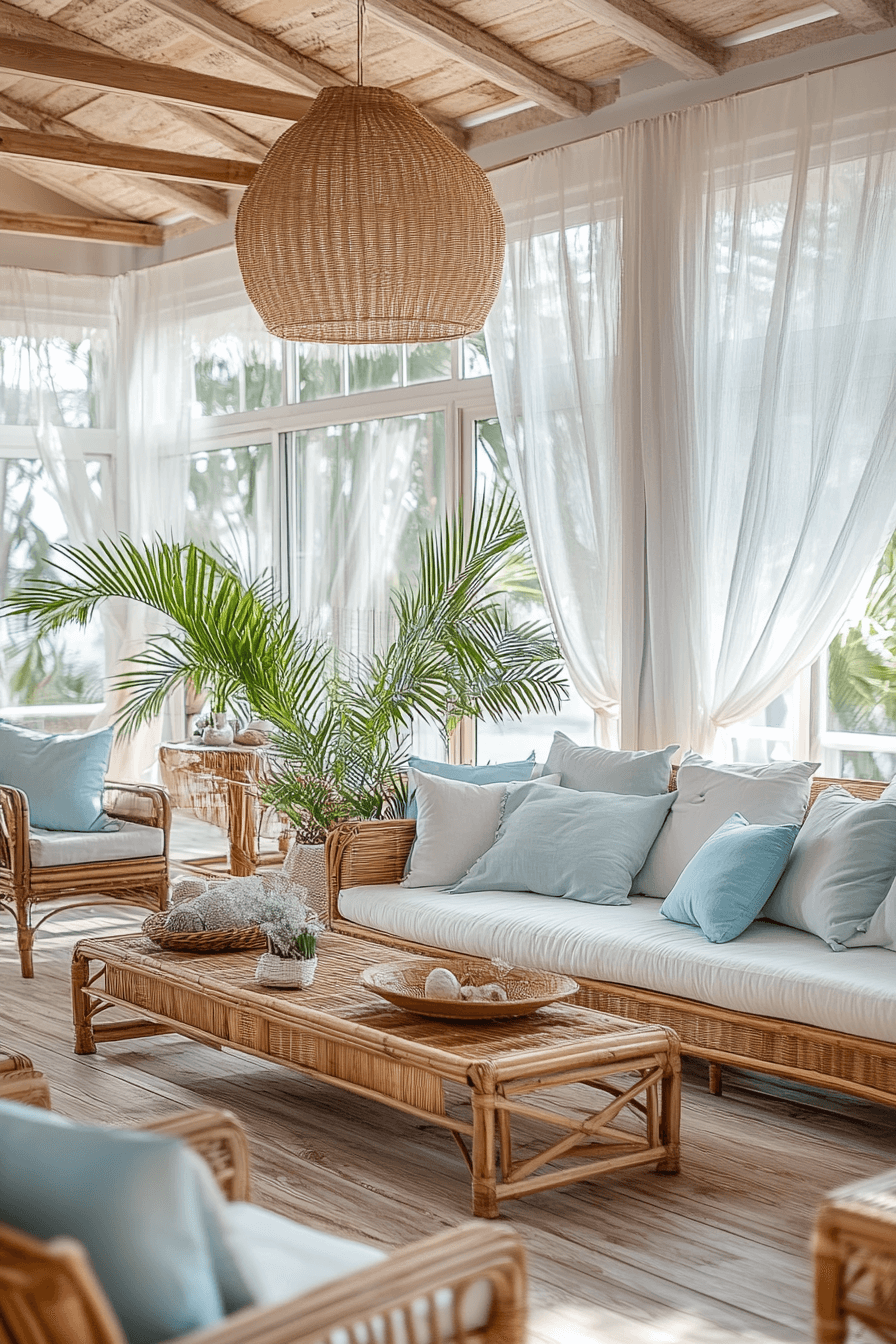tropical living room