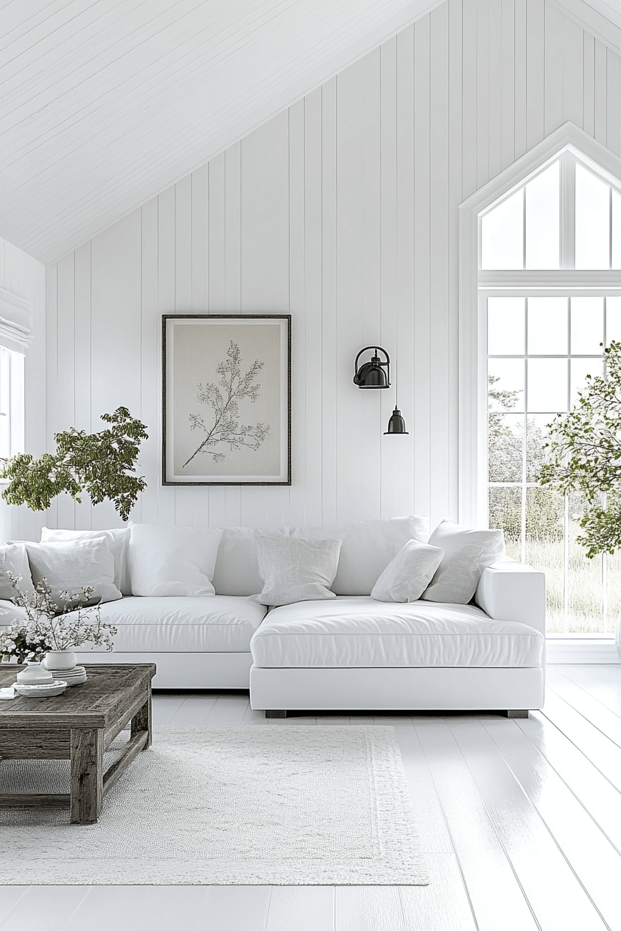 white living room decor