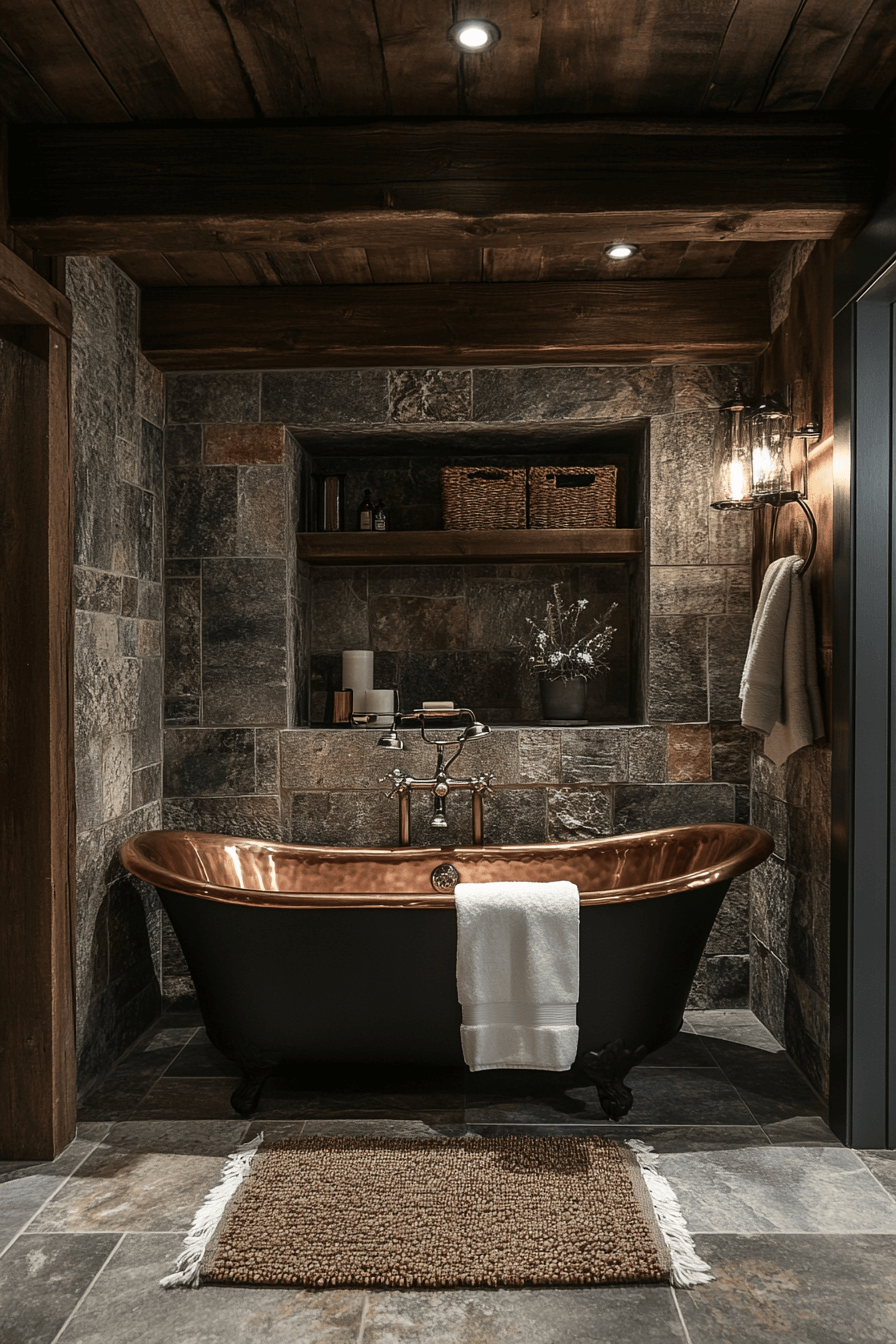 29 Cabin Bathroom Aesthetics That Channel Peaceful Forest Vibes cabin bathroom