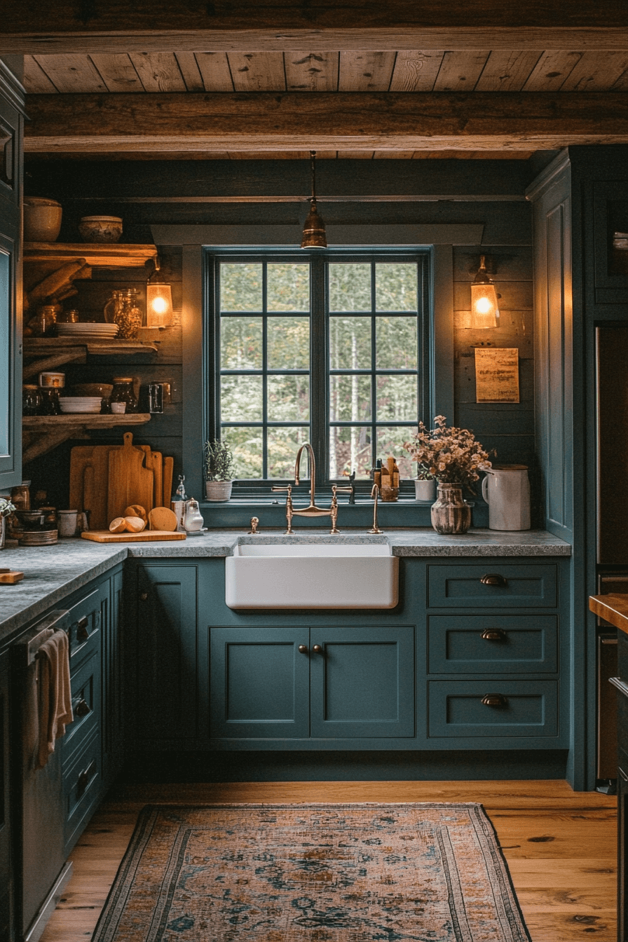 29 Moody Cottage Kitchen Inspirations to Embrace Simplicity and Depth moody cottage kitchen