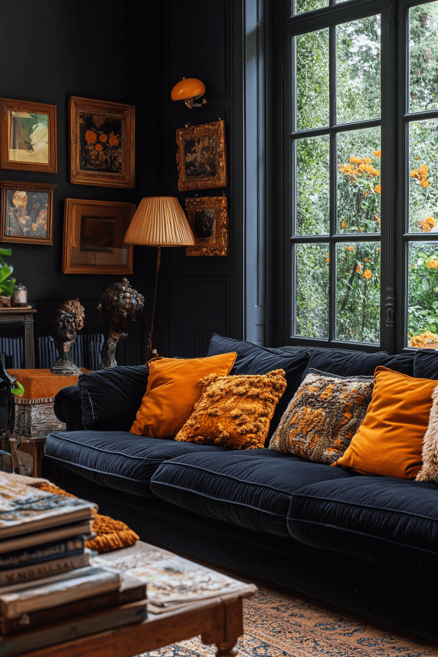 29 Moody Vintage Living Room Ideas That Bring Classic Elegance to Life moody vintage living room