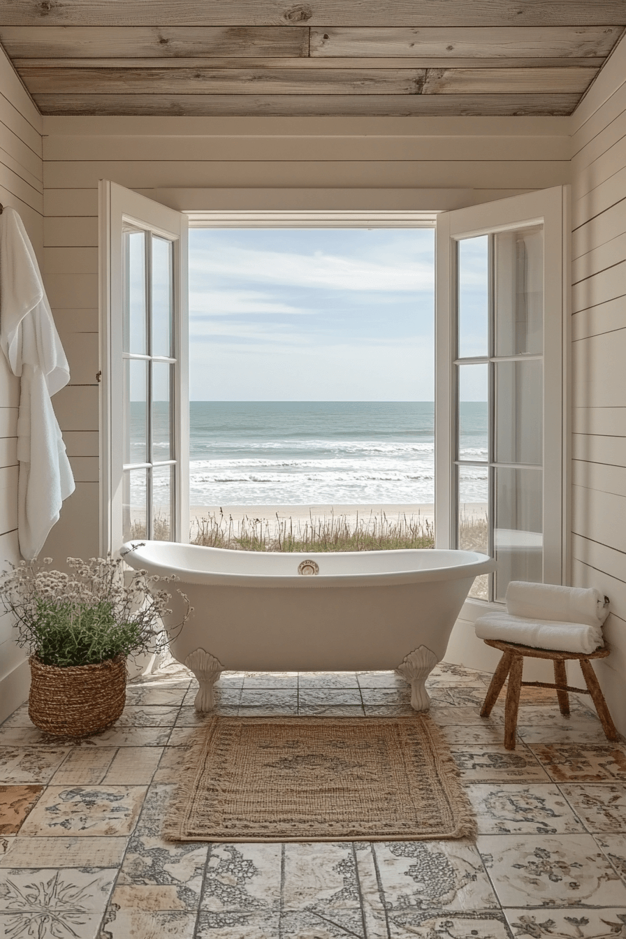 coastal cottage bathroom