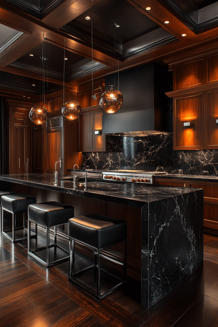 dark kitchen aesthetic