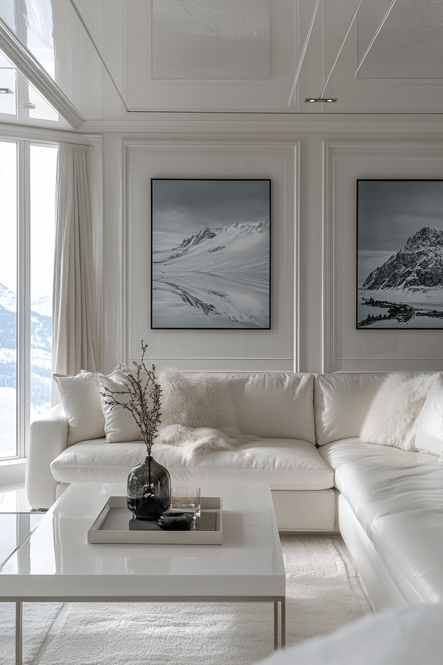 white living room decor
