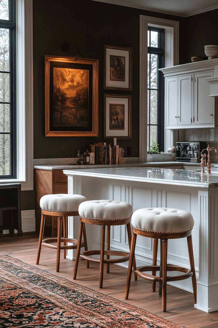 dark academia kitchen