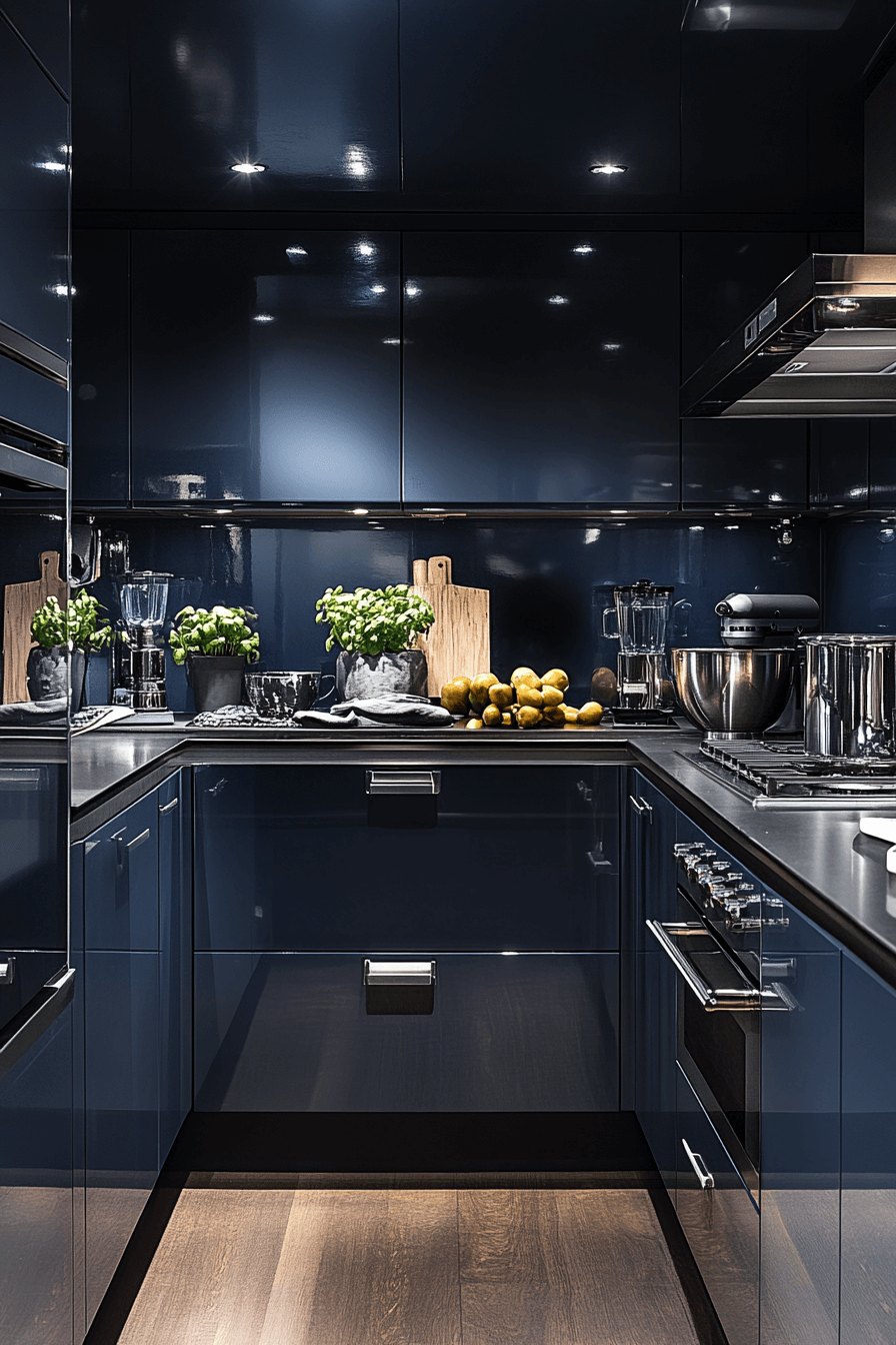 small moody kitchen