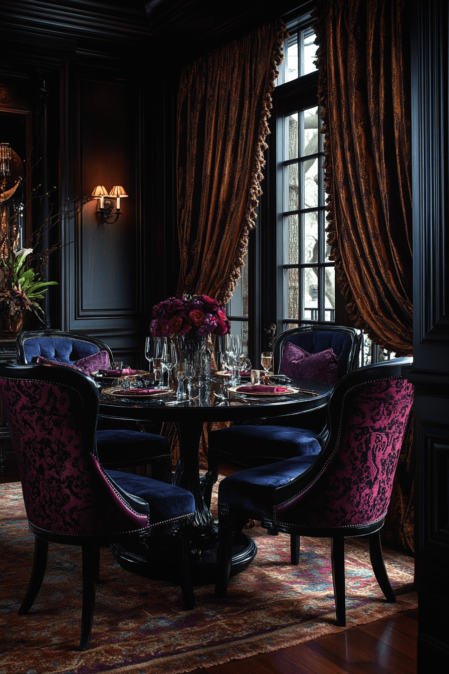 moody vintage dining room