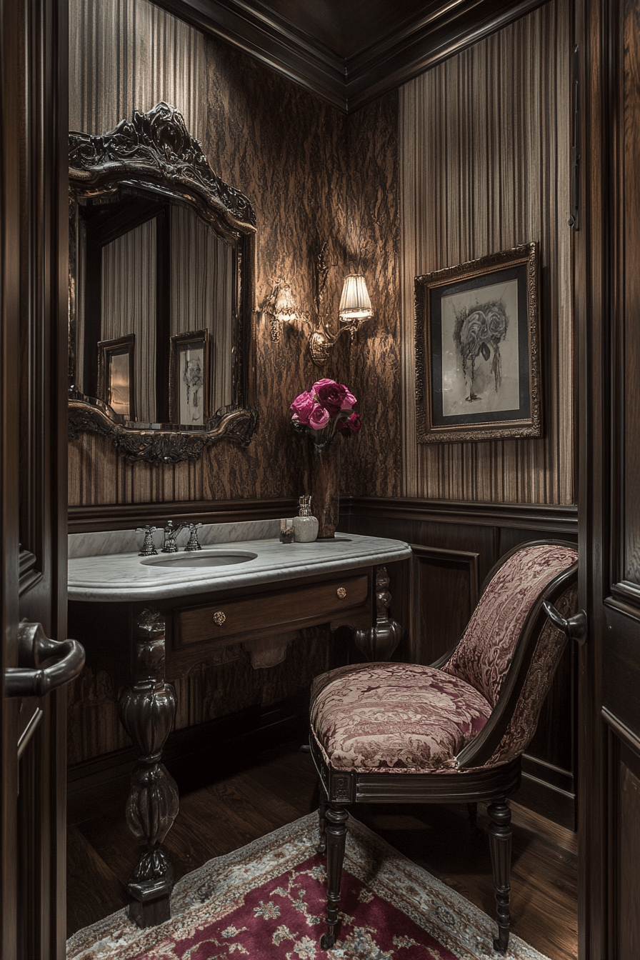 moody vintage bathroom