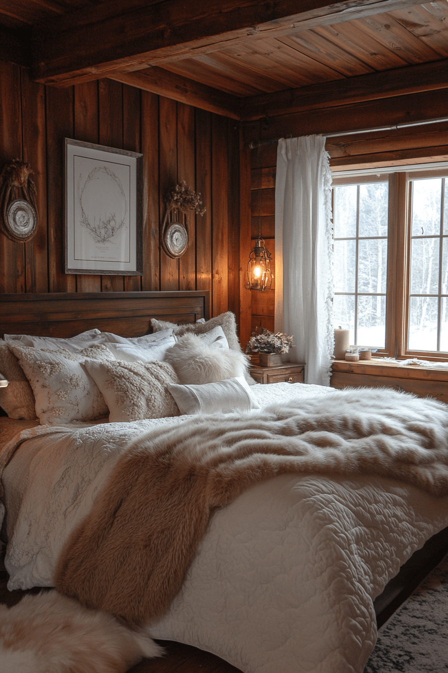 old cabin interior bedroom