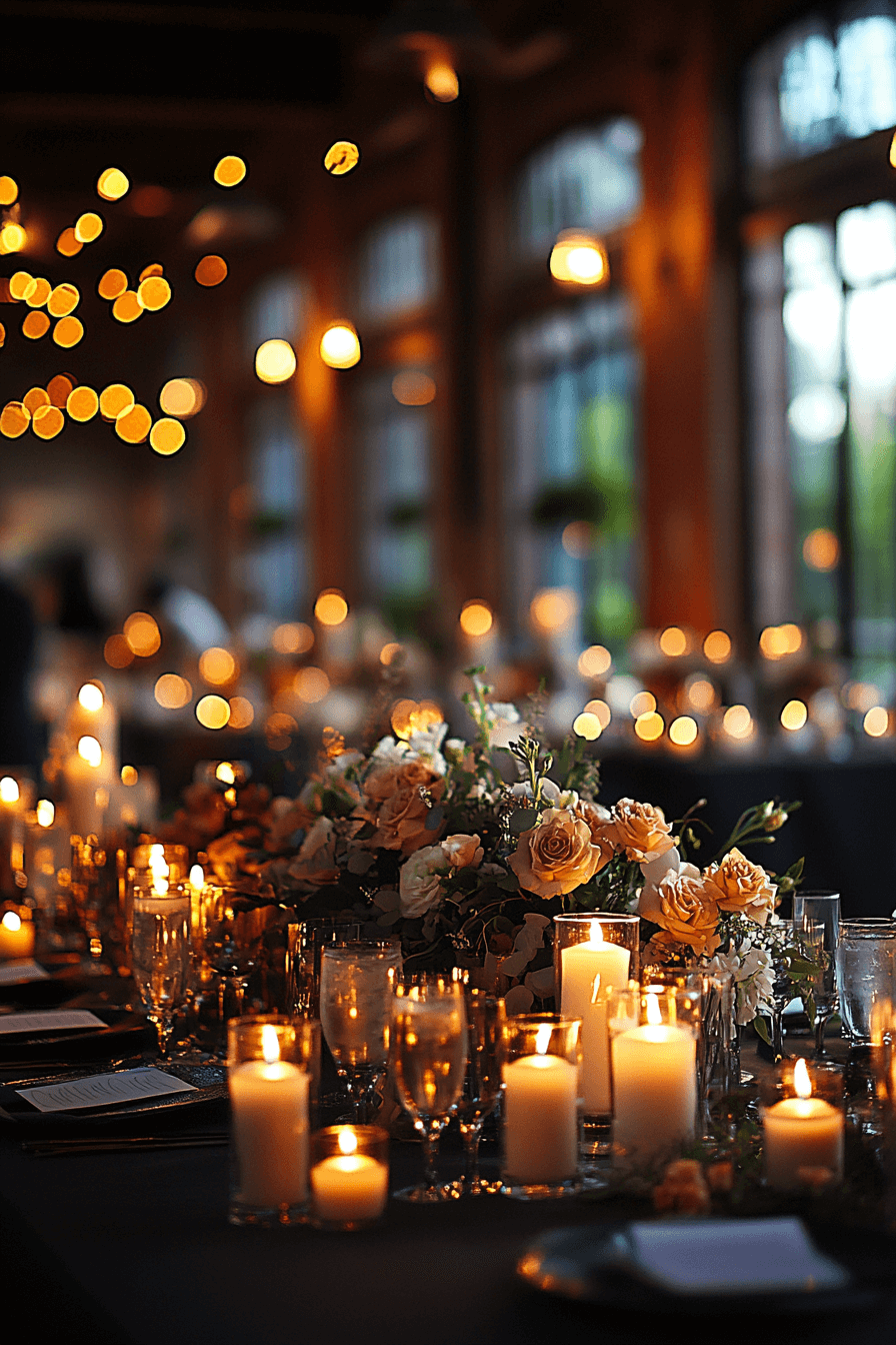 moody romantic wedding decor