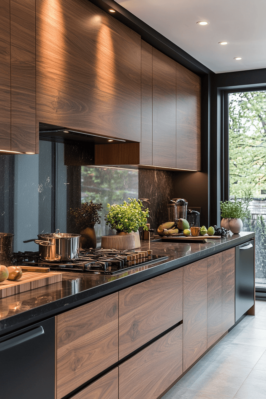 Walnut Kitchen Cabinets