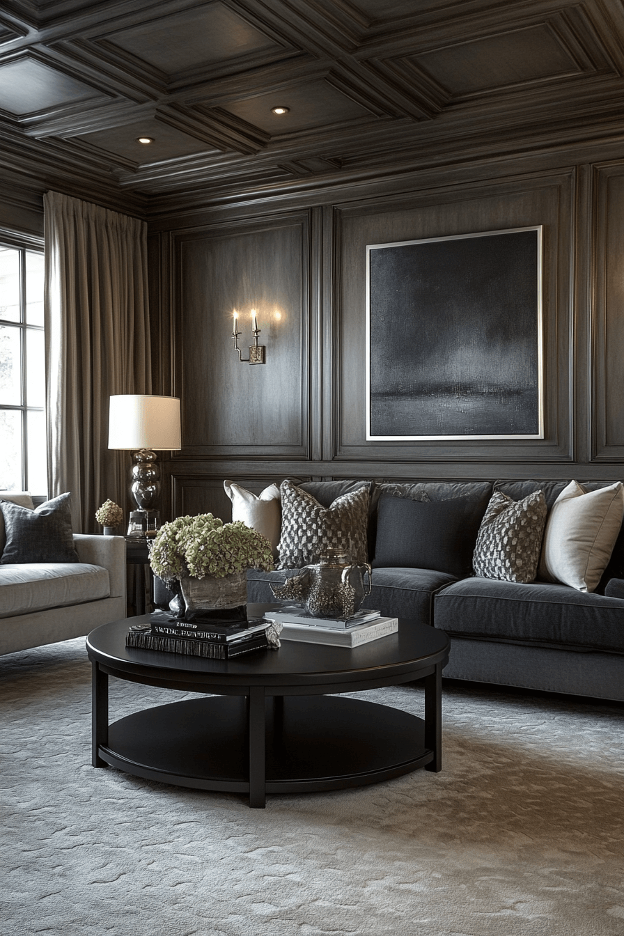 moody neutral living room