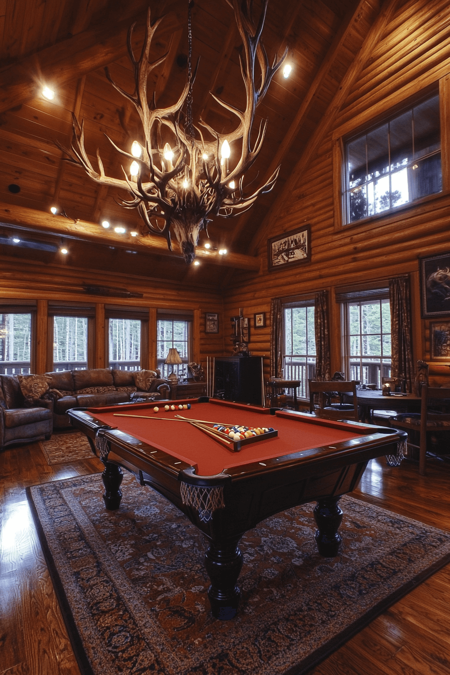 old cabin interior living room