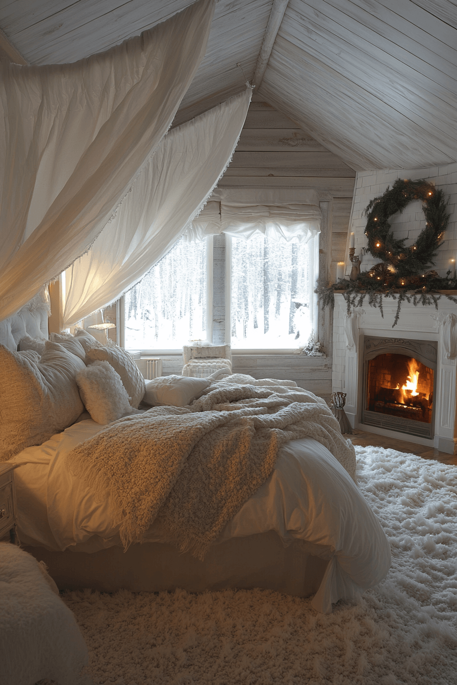 old cabin interior bedroom