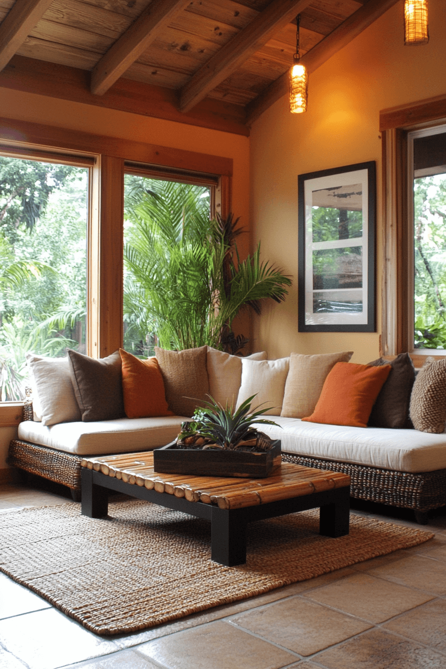 tropical living room