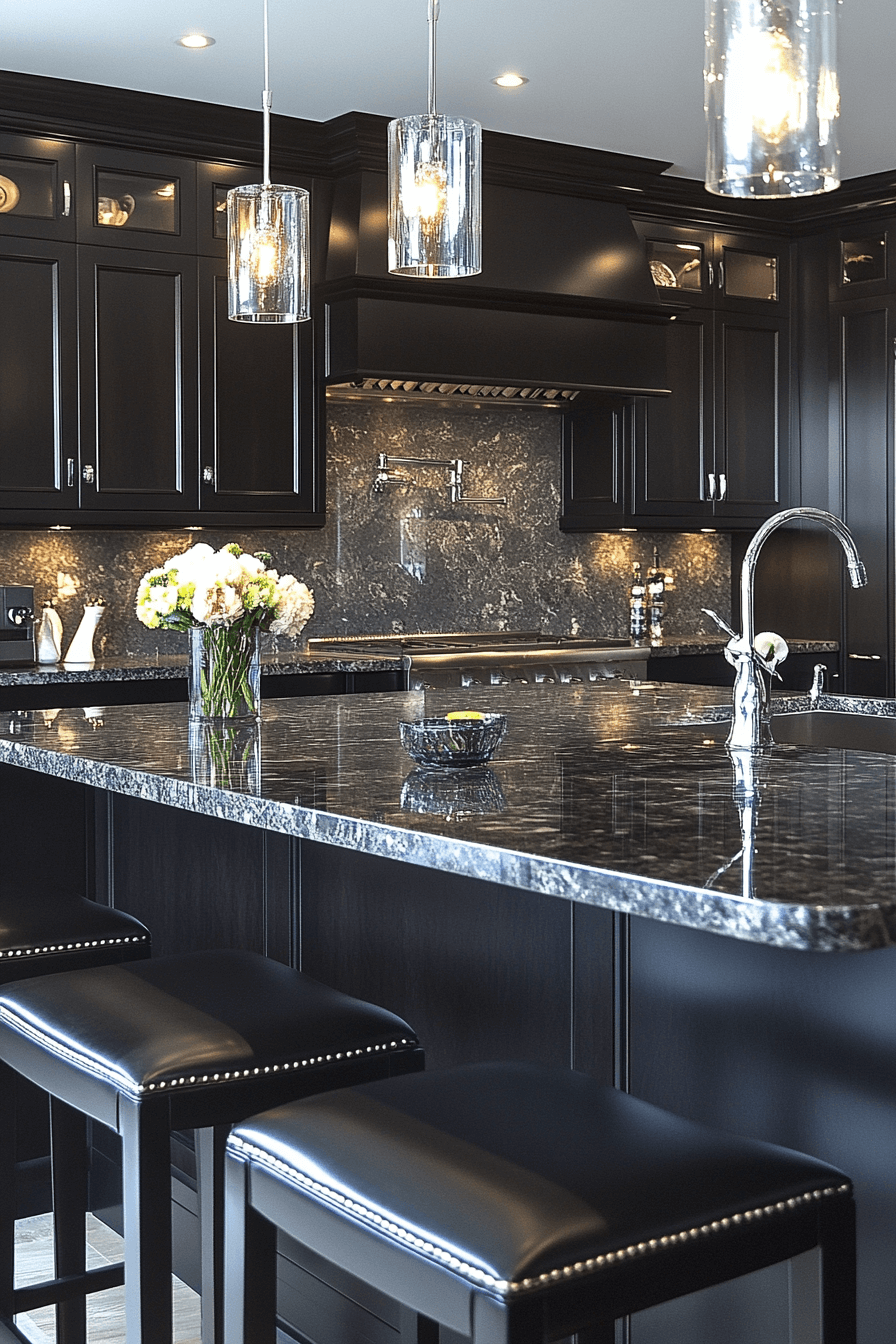 moody kitchen cabinets