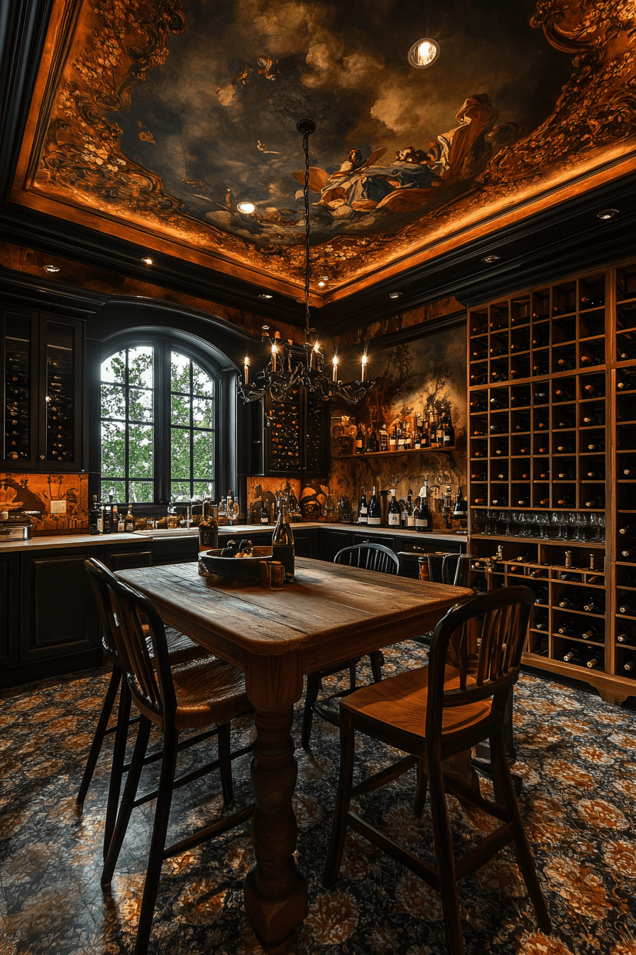 dark academia kitchen