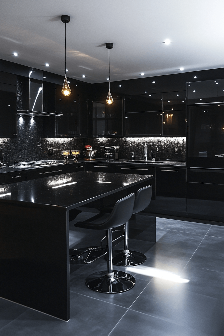 dark kitchen aesthetic