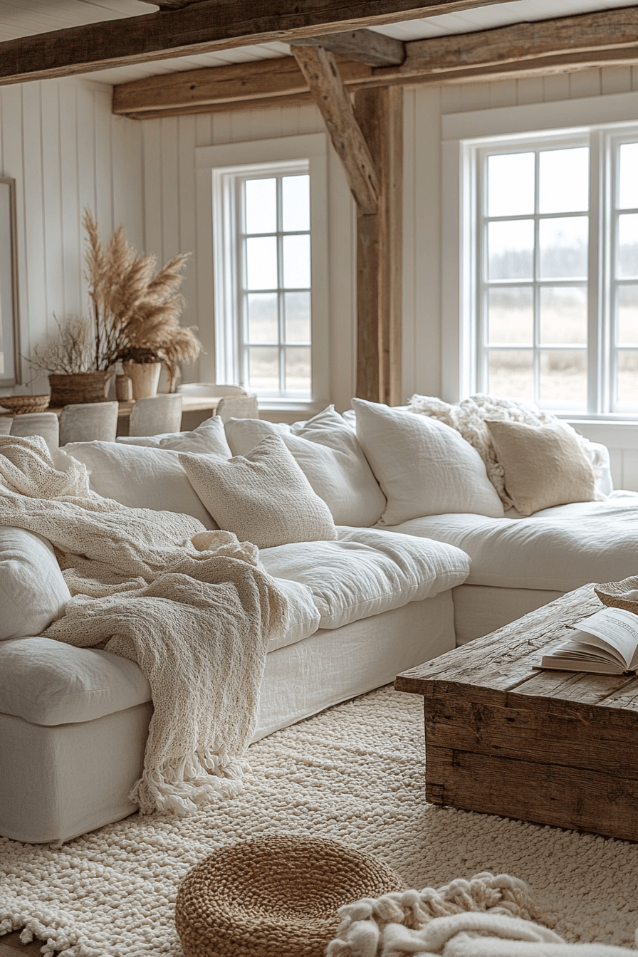 white living room decor