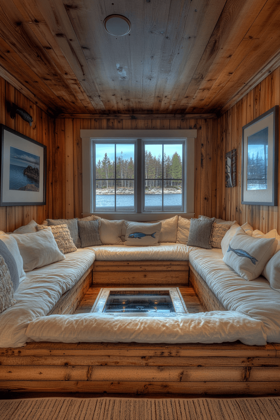 old cabin interior living room
