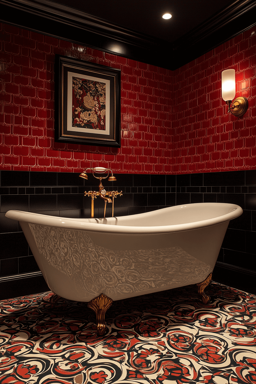 moody vintage bathroom