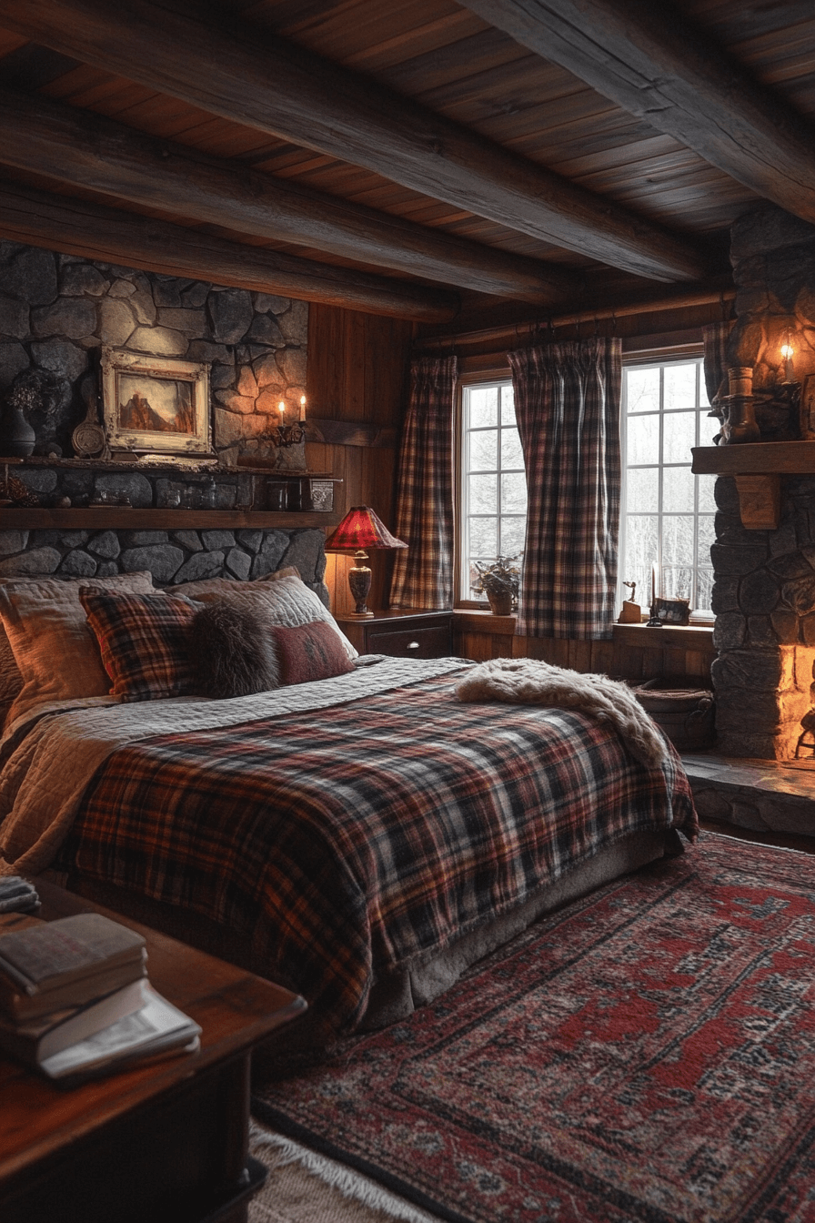 old cabin interior bedroom