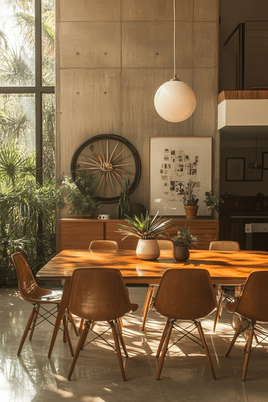 modern vintage dining room