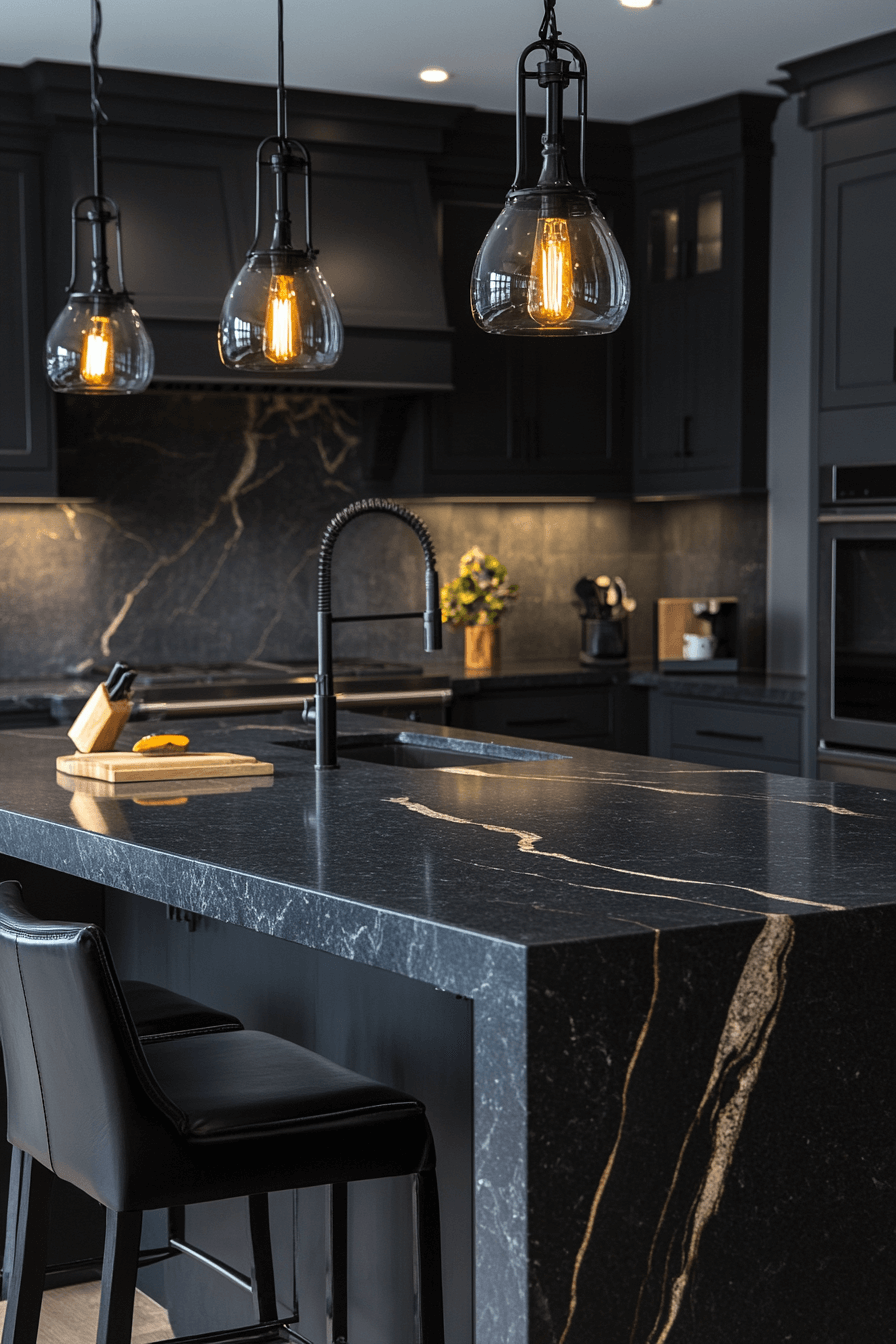 dark kitchen aesthetic