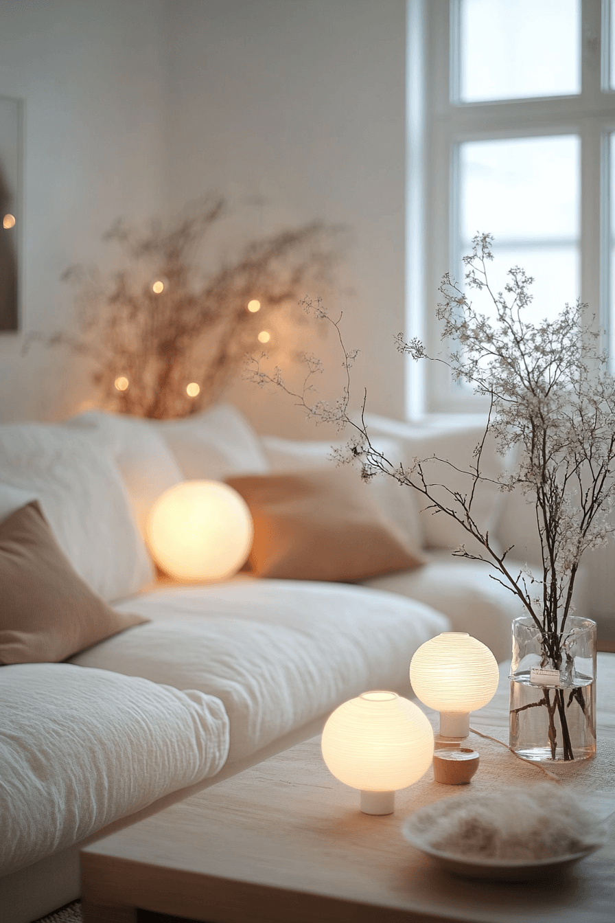 white living room decor