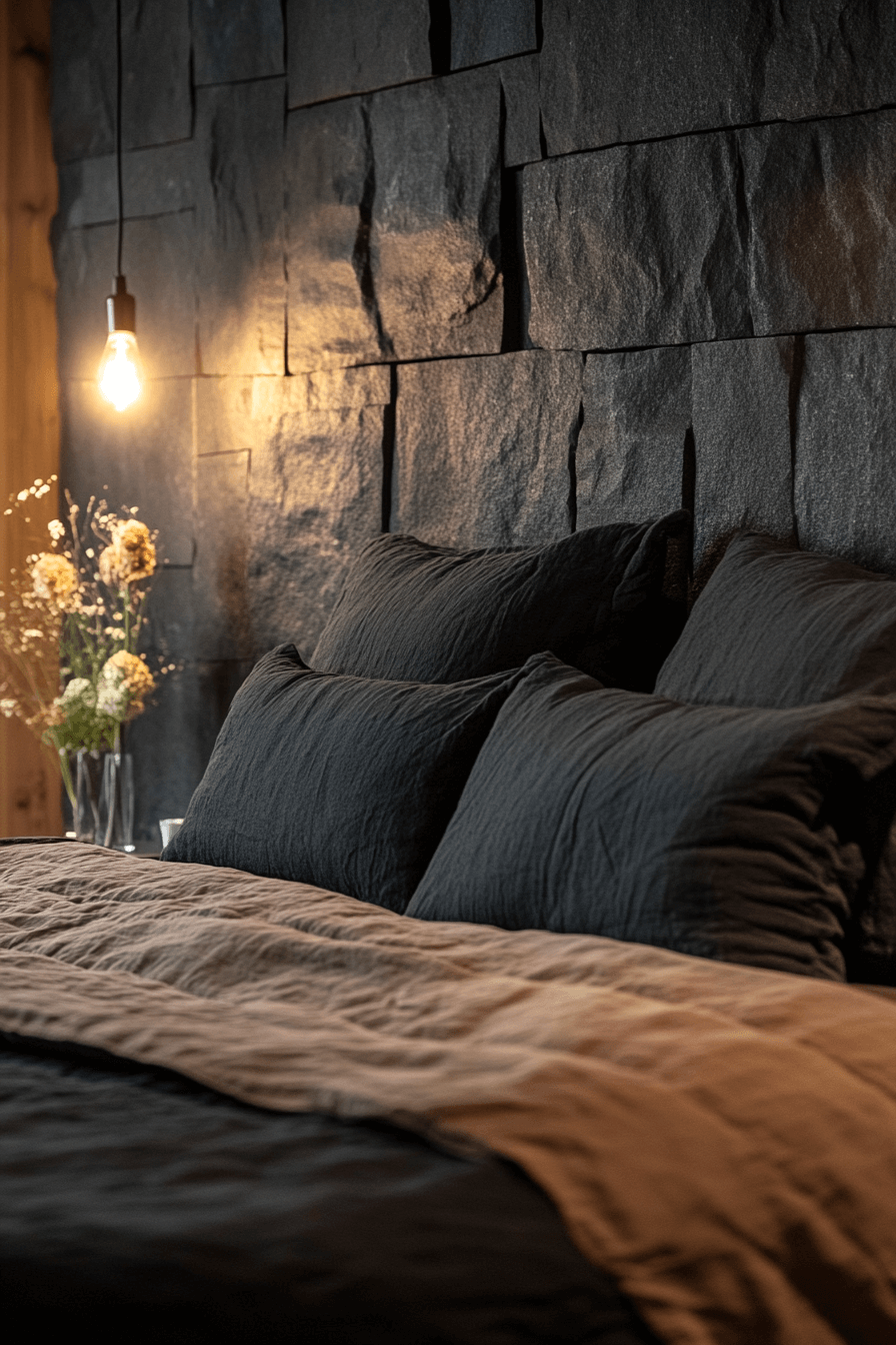 Stone Wall Bedroom