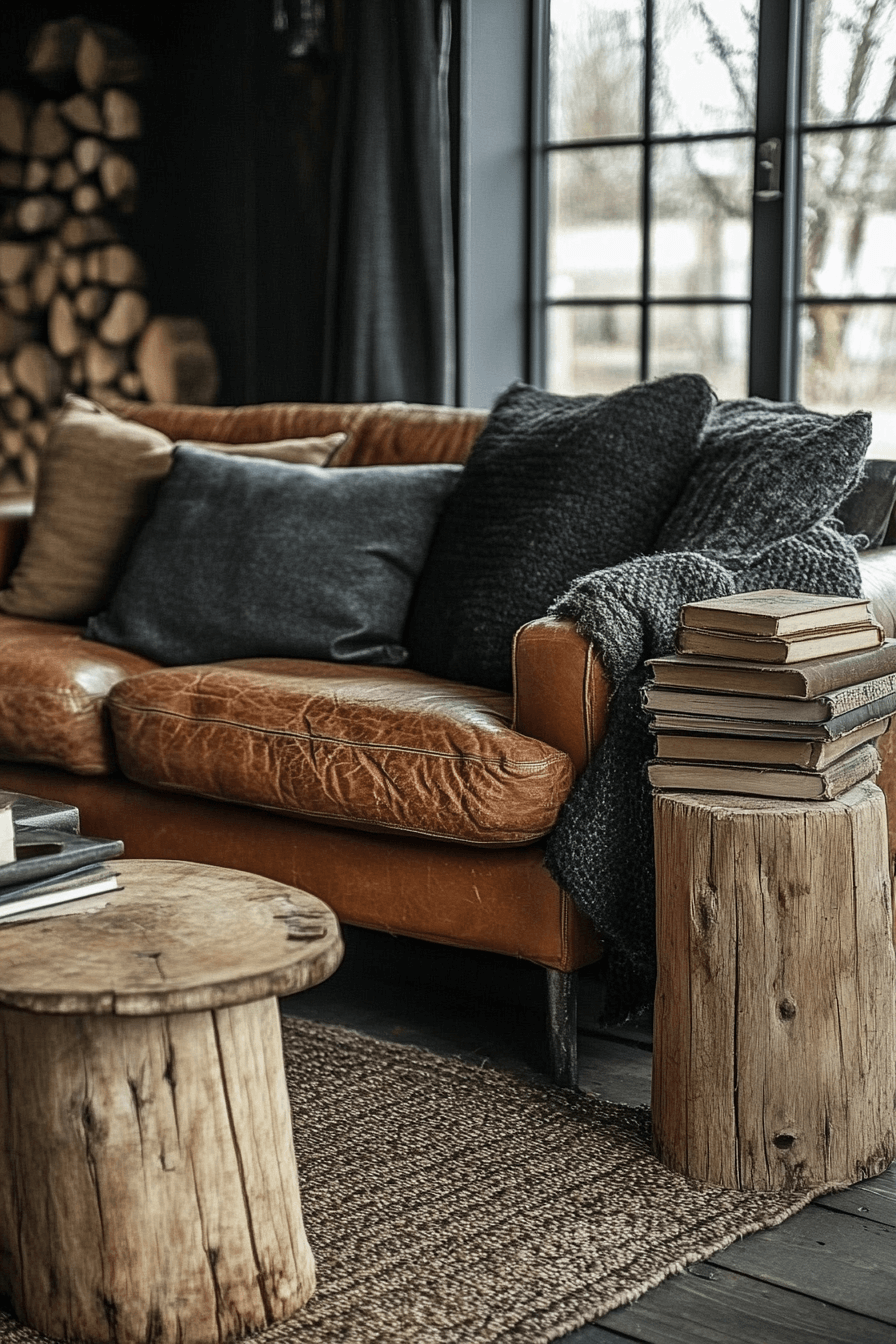 moody vintage living room