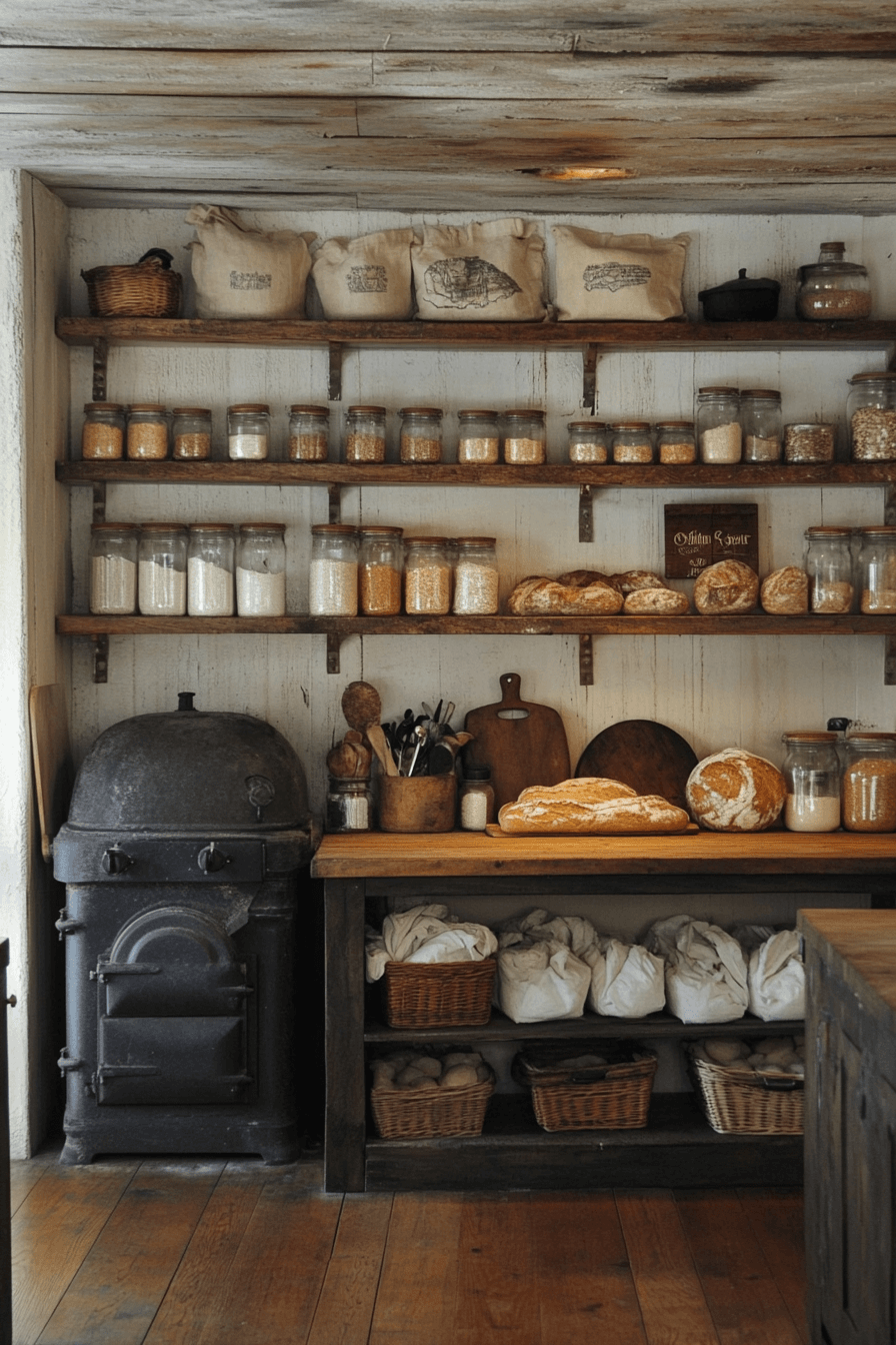 old cabin interior kitchen