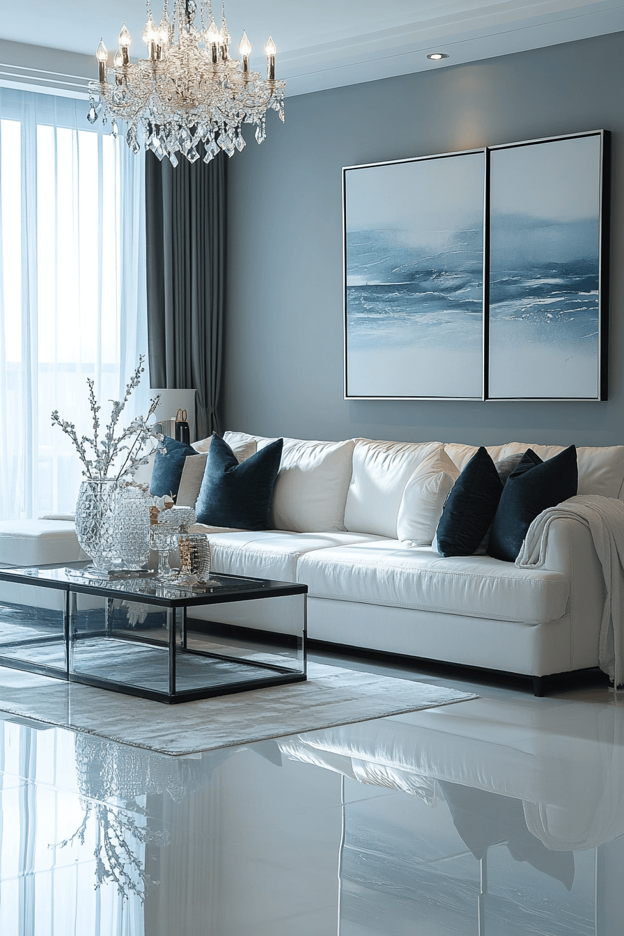 white living room decor