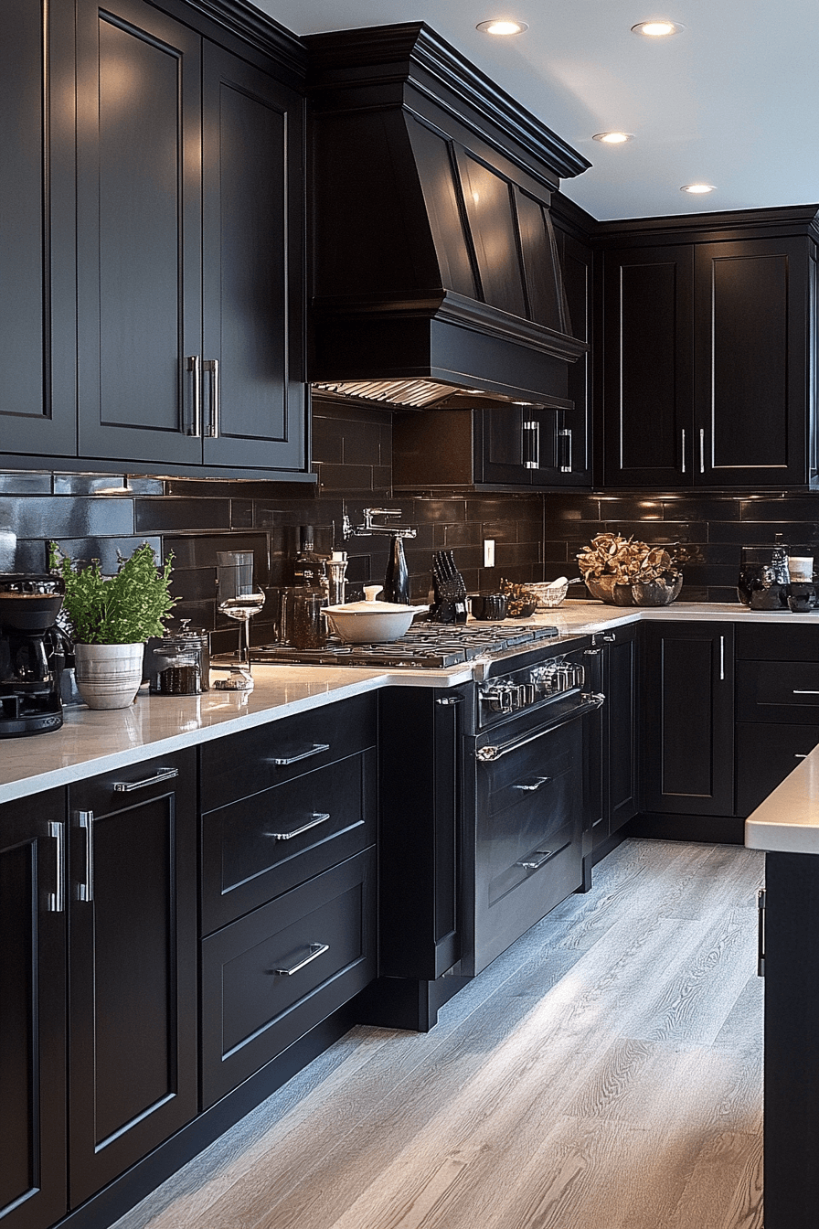 dark and moody kitchen