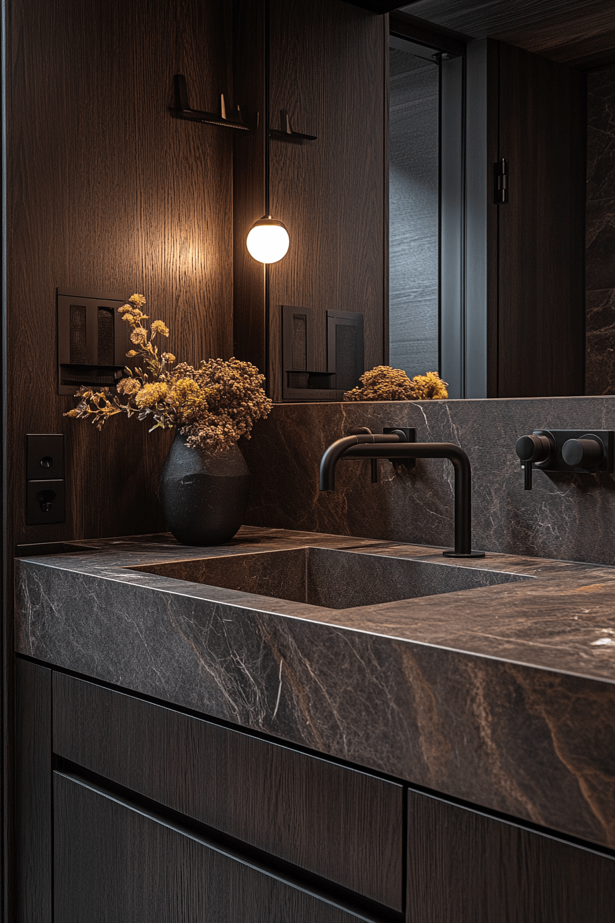 moody vintage bathroom