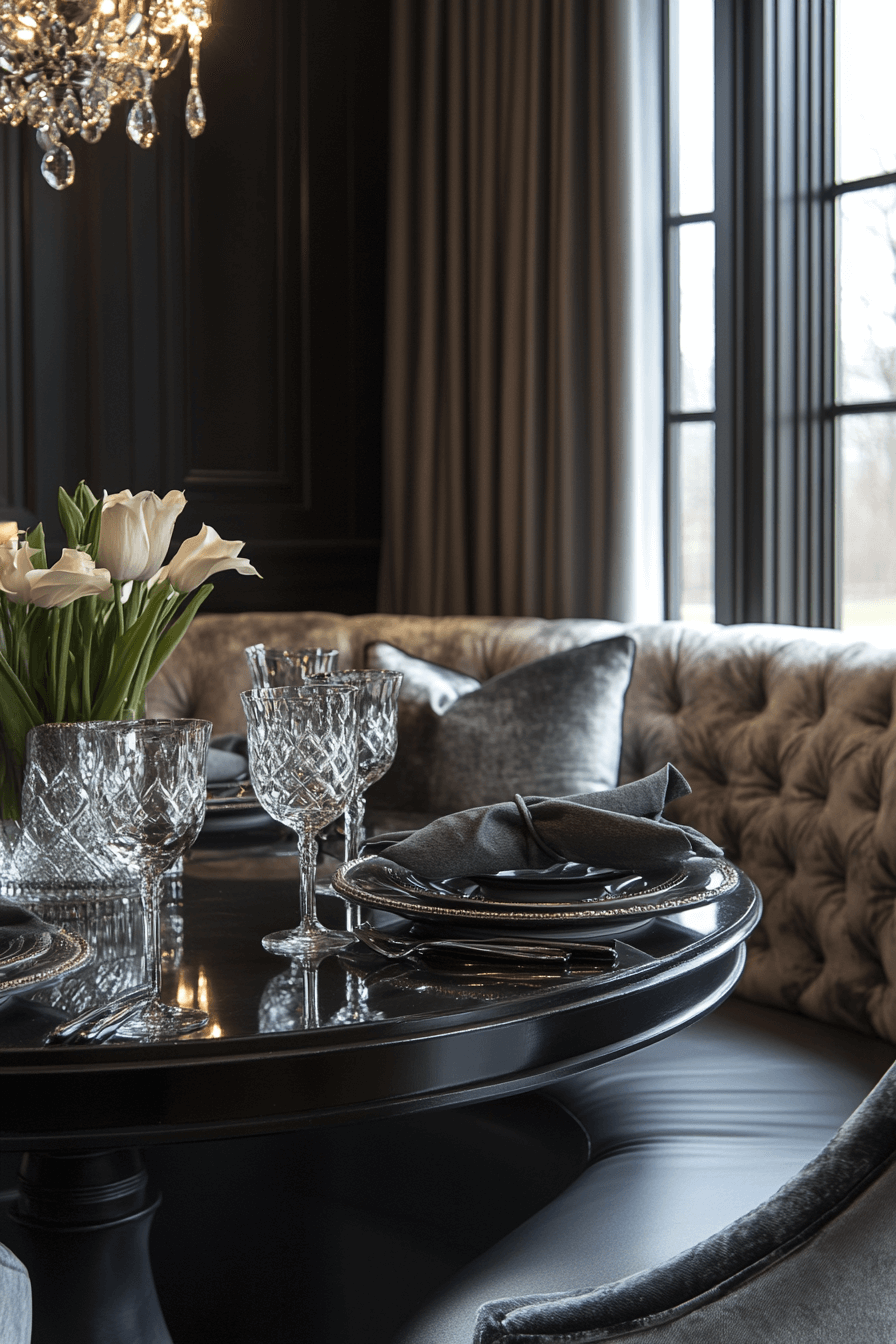 moody vintage dining room