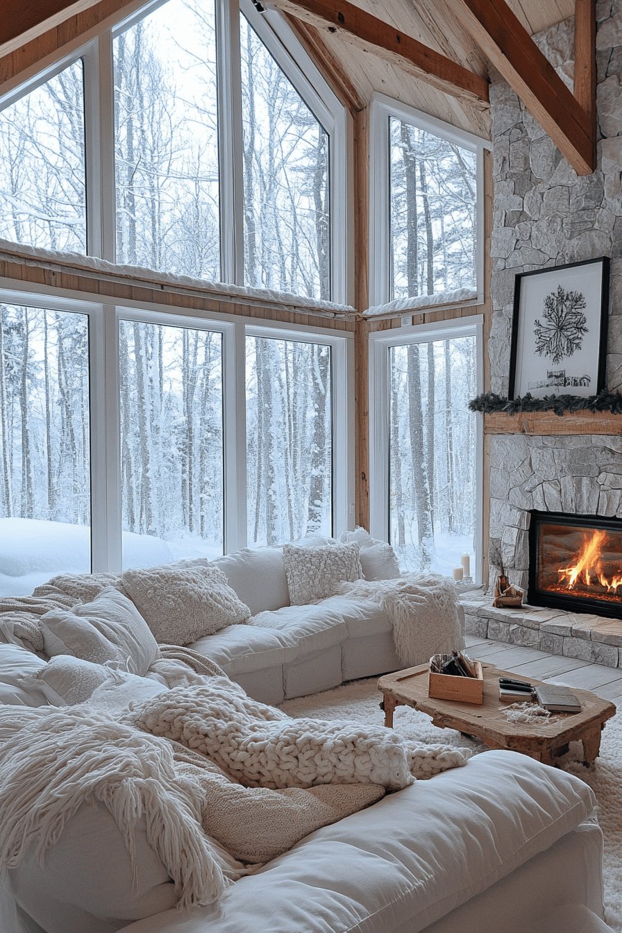 old cabin interior living room