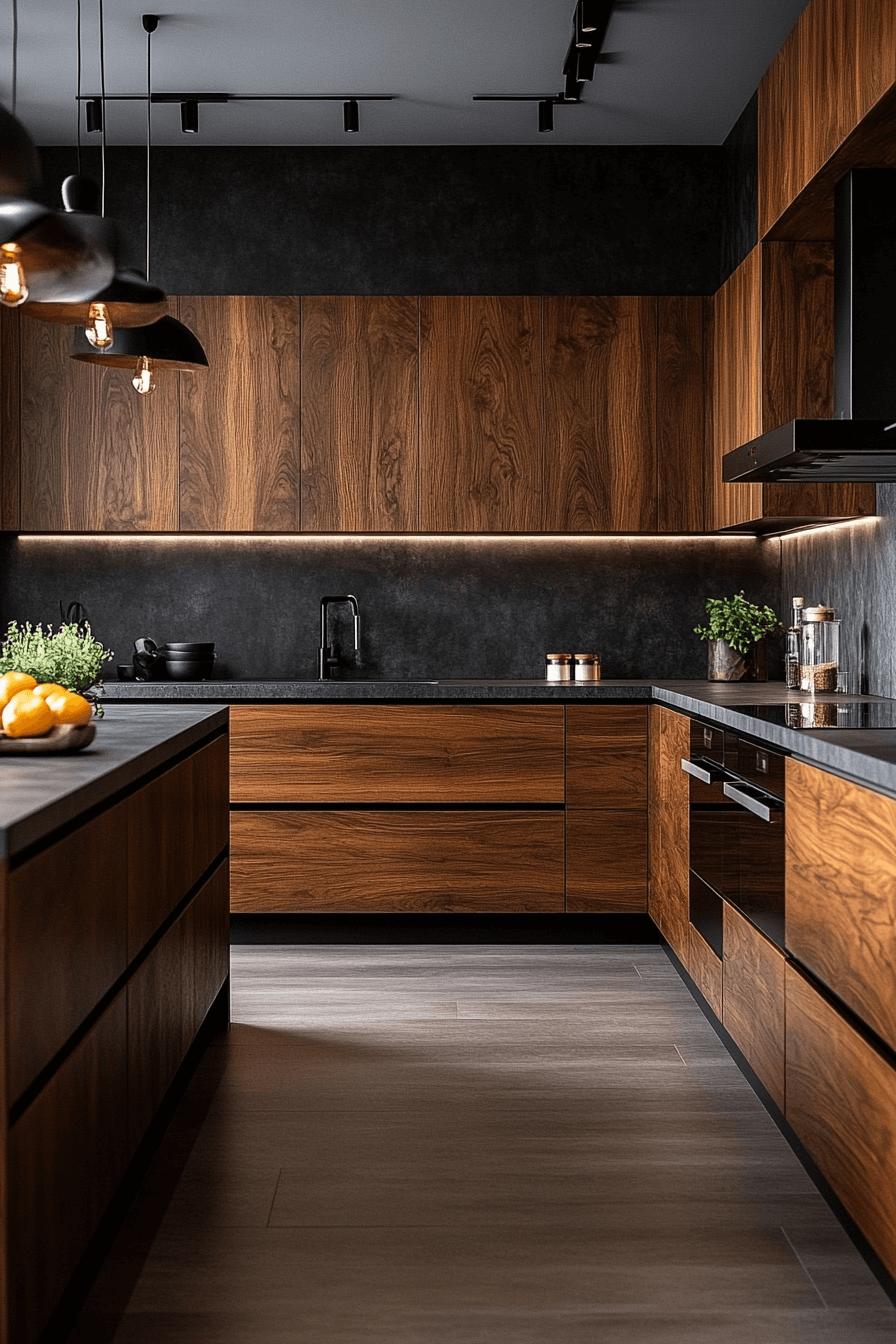 dark kitchen aesthetic