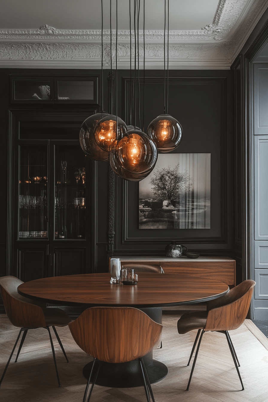 modern vintage dining room