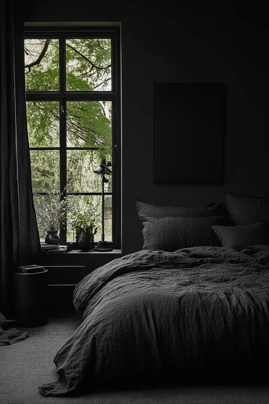 minimalistic bedroom ideas dark